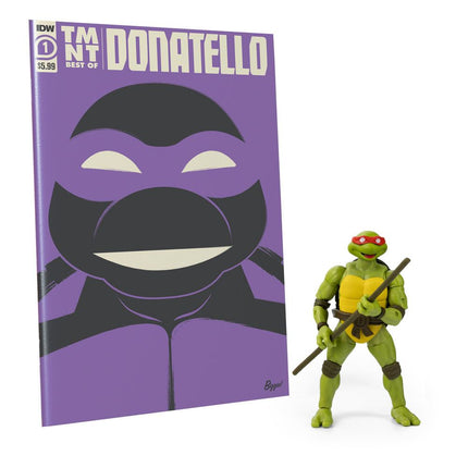 Donatello Exclusive Teenage Mutant Ninja Turtles BST TMNT AXN x IDW Action Figure & Comic Book 13 cm