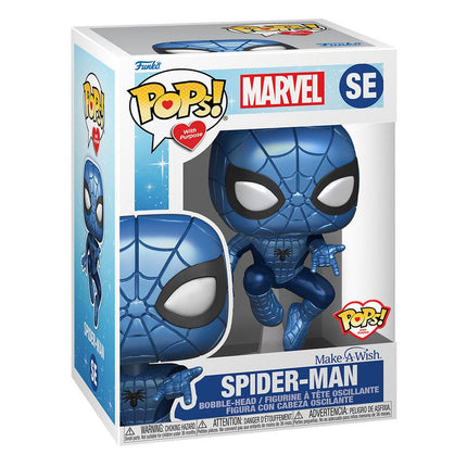 Marvel Wypowiedz życzenie 2022 POP! Figurka winylowa Marvel Spider-Man (metaliczna) 9 cm